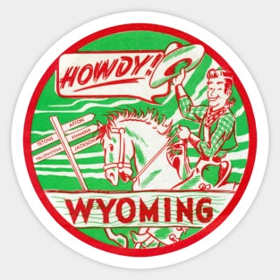 1948 Wyoming Howdy! Sticker